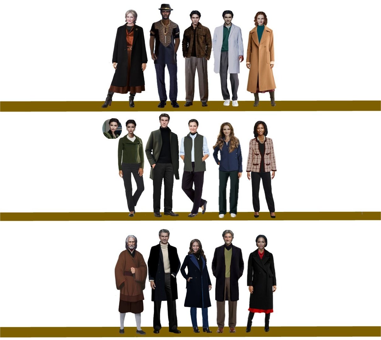 The 15 Main Characters from the first story
